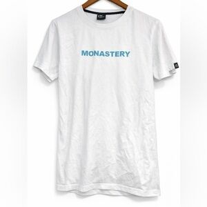 Monastery Couture Eland White Logo T-Shirt Luxury Streetwear Size S
